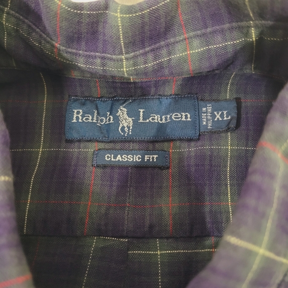 Ralph Lauren Mens Size XL Classic Fit Tartan Plaid Button Down Long Sleeve Shirt - Picture 8 of 13